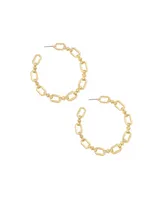 Ettika Chain Link Round Hoops