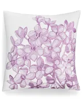 Charter Club Damask Designs Embroidered Hydrangea Decorative Pillow, 18" x 18", Created for Macy's