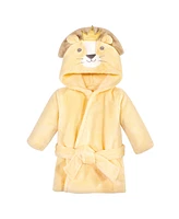 Hudson Baby Baby Boys Plush Animal Bathrobe, King Lion, 0-9 Months