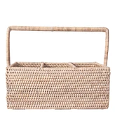 Artifacts Rattan 3 Section Caddy-Cutlery Holder