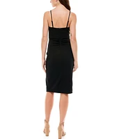 Emerald Sundae Juniors' Shirred Bodycon Dress