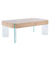 Katelyn Rectangular Contemporary Glass Leg Coffee Table