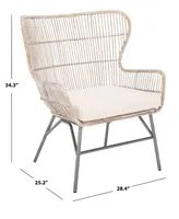 Lenu Rattan Accent Chair with Cushion