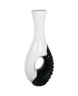 Uniquewise Tall Floor Vase, Black and White Large Floor Vase, 43 Inch Vase, Tall Vase for Home Decor, Interior Decoration, Modern Floor Vase, Tall Vas