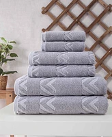 Ozan Premium Home Turkish Cotton Sovrano Collection Towel Sets, Set of 6