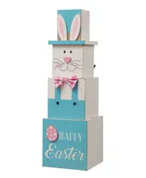 Glitzhome 24"H Double Sided Wooden Porch Decor Easter and July Fourth