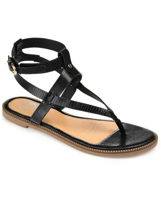 Journee Collection Women's Tangie Ankle Strap Flat Sandals