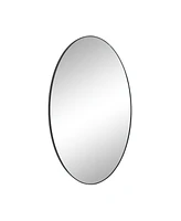 Black Contemporary Wood Wall Mirror