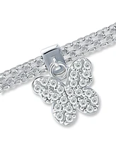 Giani Bernini Cubic Zirconia Butterfly Charm Bismark Chain Bracelet, Created for Macy's