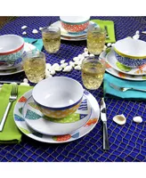 Euro Ceramica Fresh Catch 12 Piece Dinnerware Set, Service for 4