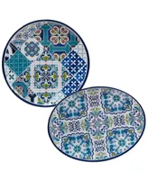 Certified Mosaic 2 Piece Melamine Platter Set