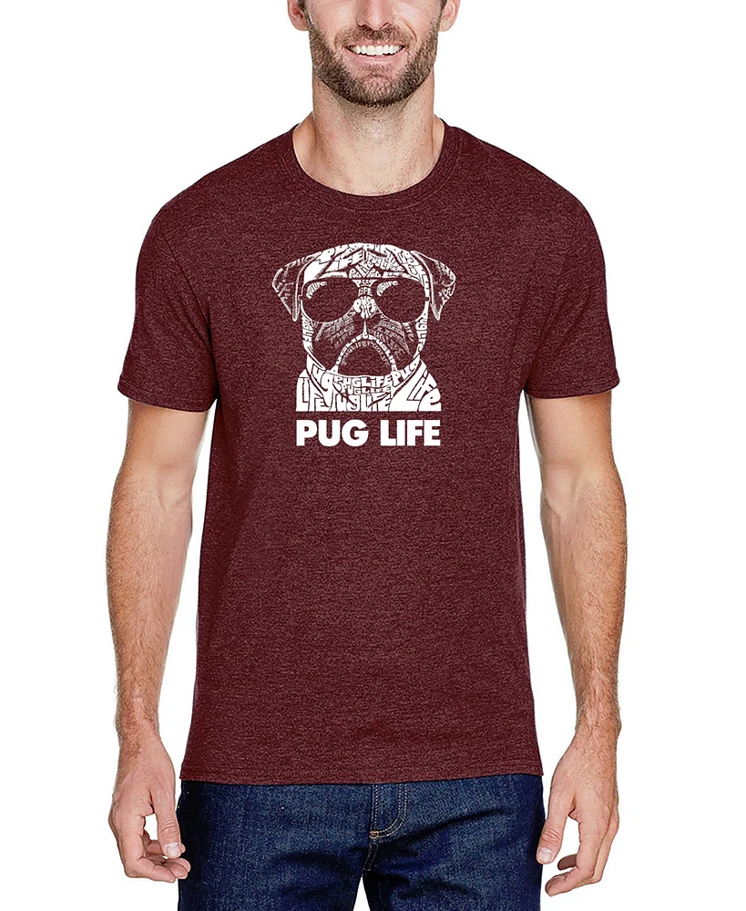Men's Premium Blend Word Art Pug Life T-shirt