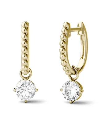 Moissanite Beaded Drop Earrings 1 ct. t.w. Diamond Equivalent 14k Gold