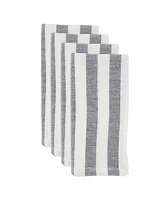 Saro Lifestyle Casual Table Napkins with Striped Design, Set of 4, 20" x 20"