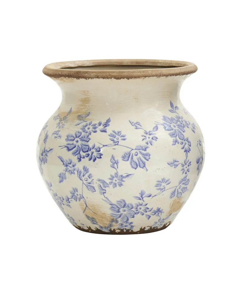 7" Tuscan Ceramic Scroll Urn Vase