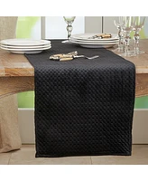 Saro Lifestyle Long Table Runner with Pinsonic Velvet Design, 72" x 16"