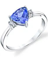 Tanzanite (1-1/4 ct. t.w.) & Diamond (1/20 ct. t.w.) Ring in 14k White Gold