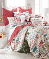 Levtex Santa Claus Lane Stripe 2-Pc. Sham Set, European