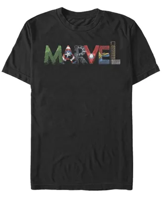 Fifth Sun Men's Marvel Fan Letters Short Sleeve Crew T-shirt