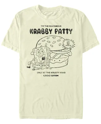 Fifth Sun Men's Krabby Patty Advertisement Short Sleeve Crew T-shirt