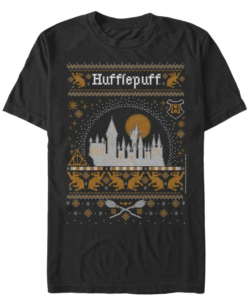 Fifth Sun Men's Hufflepuff Sweater Short Sleeve Crew T-shirt