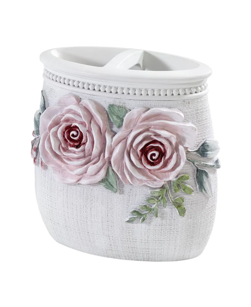 Avanti Spring Garden Peony Resin Toothbrush Holder