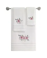 Avanti Spring Garden Peony Embroidered Cotton Bath Towel, 27" x 52"