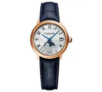 Raymond Weil Women's Swiss Automatic Maestro Blue Leather Strap Watch 33mm