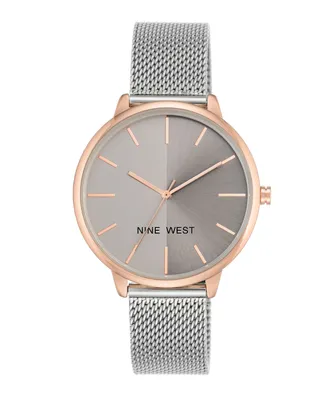 Nine West Women's Two-Tone Mesh Bracelet Watch 40mm