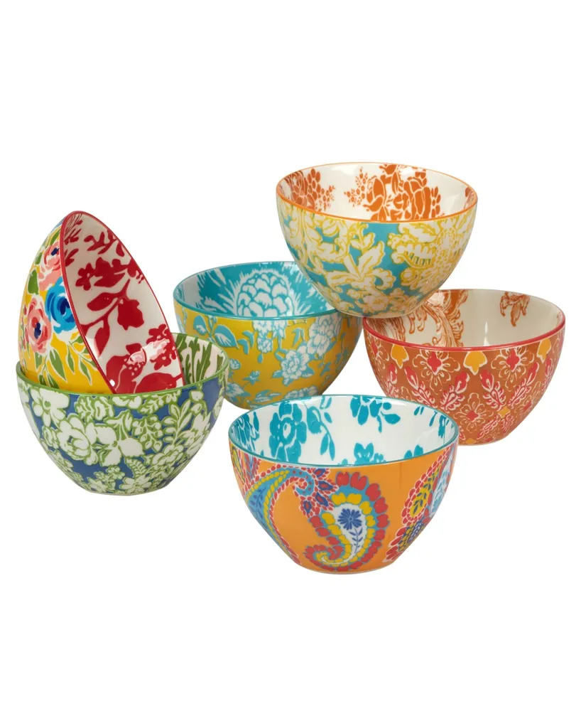 Damask Floral Set of 6 All Purpose Bowl