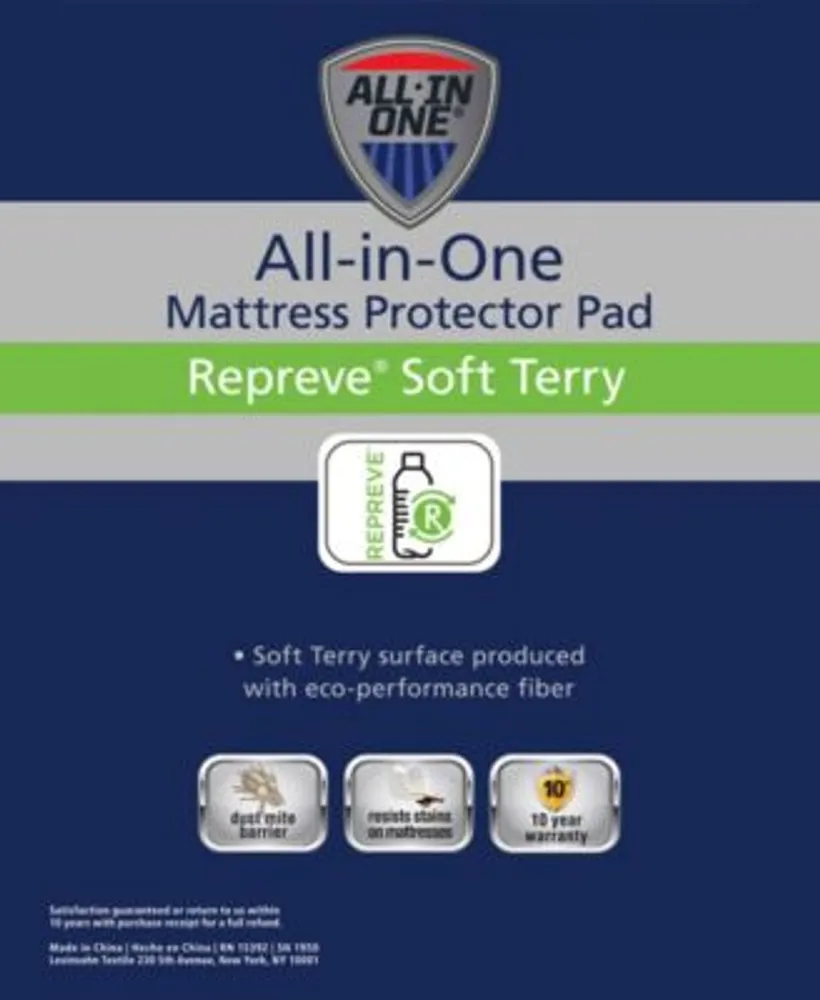 All In One Soft Terry Fitted Mattress Pad