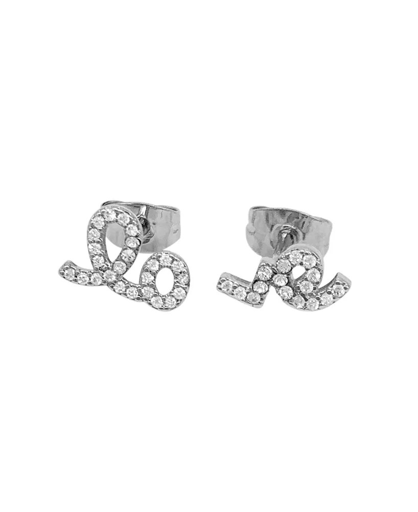 Broken Love Studs Earrings - Silver