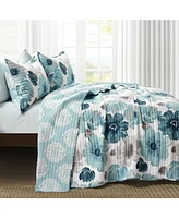 Lush Decor Leah 3 Piece Quilt Set