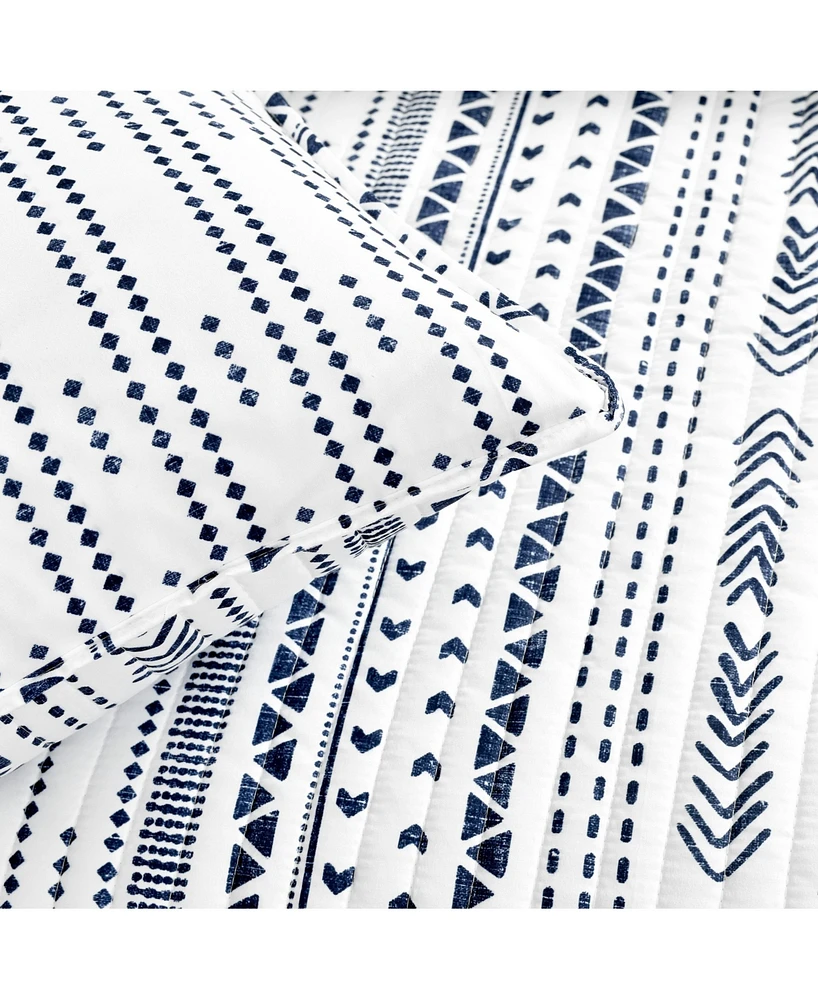 Lush Decor Hygge Stripe 3 Piece Quilt Set