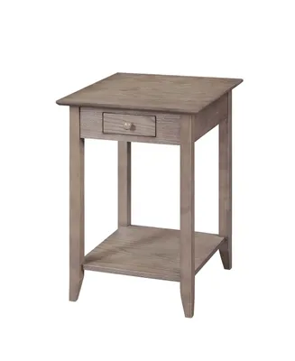 American Heritage 1 Drawer End Table with Shelf