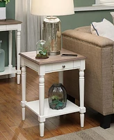 French Country 1 Drawer End Table with Shelf