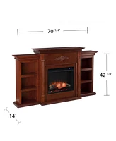 Teni Bookcase Electric Fireplace