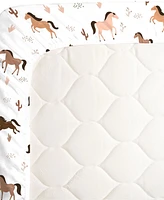 Desert Sunset Horse Super Soft Fitted Mini Crib Sheet