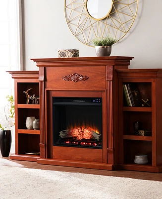 Teni Bookcase Electric Fireplace