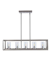 Anna Linear 5-Light Led Pendant - Silver