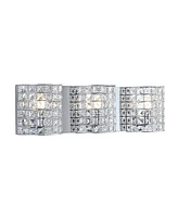 Clara Deco 3-Light Classic Glam Led Vanity Light