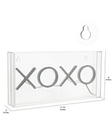Contemporary Glam Acrylic Box Usb Operated Led Neon Light