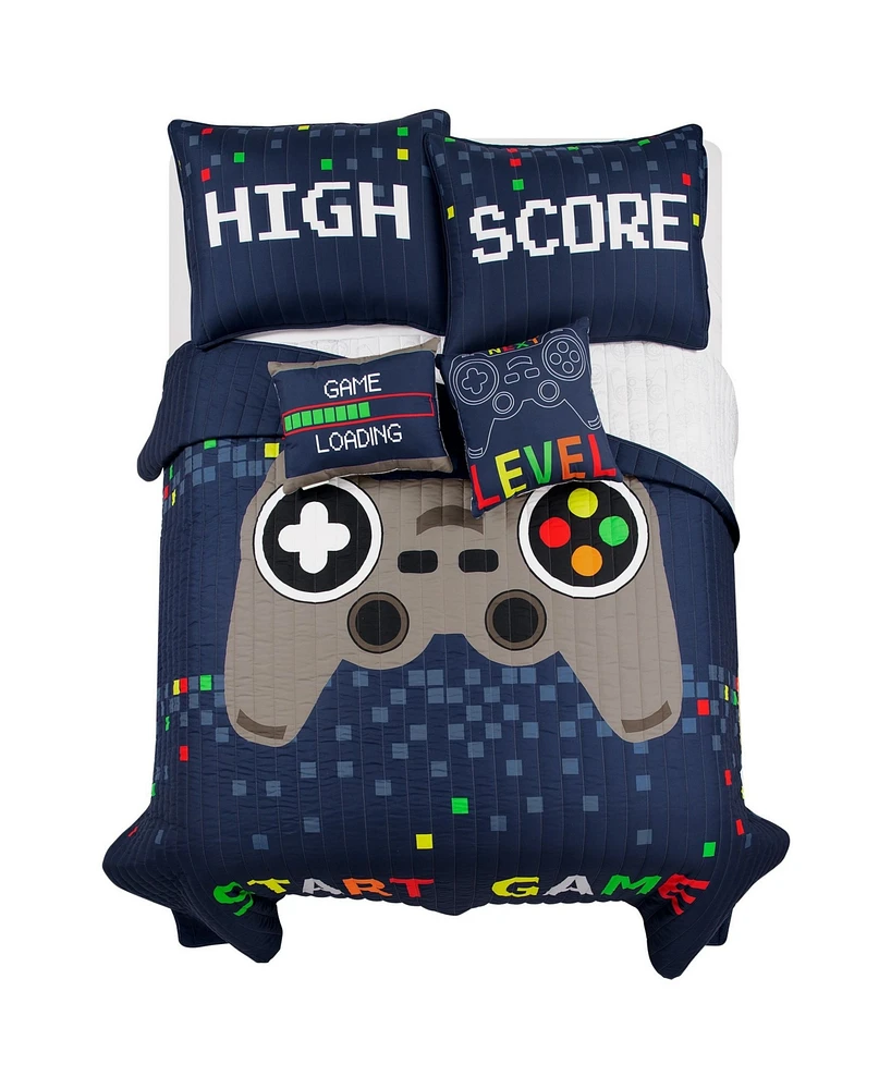 Lush Decor Kids Video Games -Pc. Quilt Set