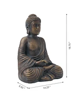 Glitzhome Meditating Buddha Statue