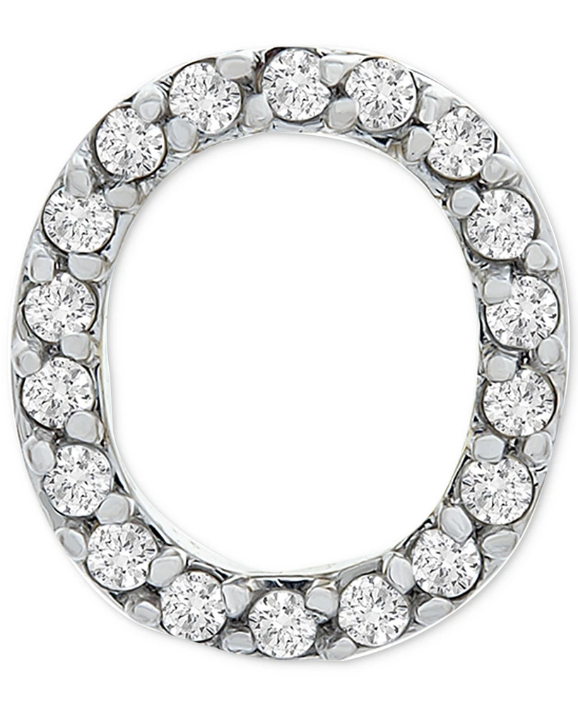Wrapped Diamond Initial Single Stud Earring (1/20 ct. t.w.) in 14k Gold, Created for Macy's