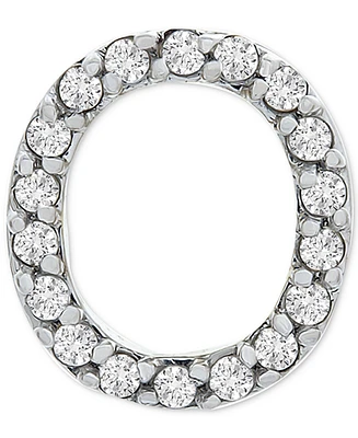 Wrapped Diamond Initial Single Stud Earring (1/20 ct. t.w.) in 14k Gold, Created for Macy's