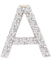 Wrapped Diamond Initial Single Stud Earring (1/20 ct. t.w.) in 14k Gold, Created for Macy's