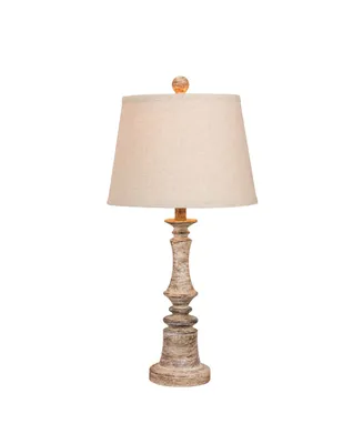 Fangio Lighting Distressed Candlestick Resin Table Lamp