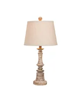 Fangio Lighting Distressed Candlestick Resin Table Lamp