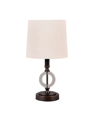 Fangio Lighting Crystal Table Lamp with Usb Port